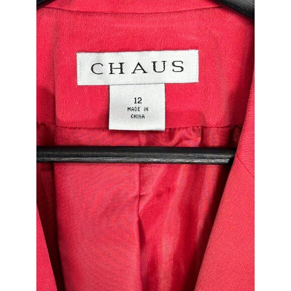Chaus Pink Silk Blazer Size 12 Single-Button Closure Long Sleeves 12 - Picture 4 of 4